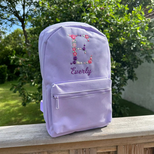 Floral Alphabet Children's Backpack